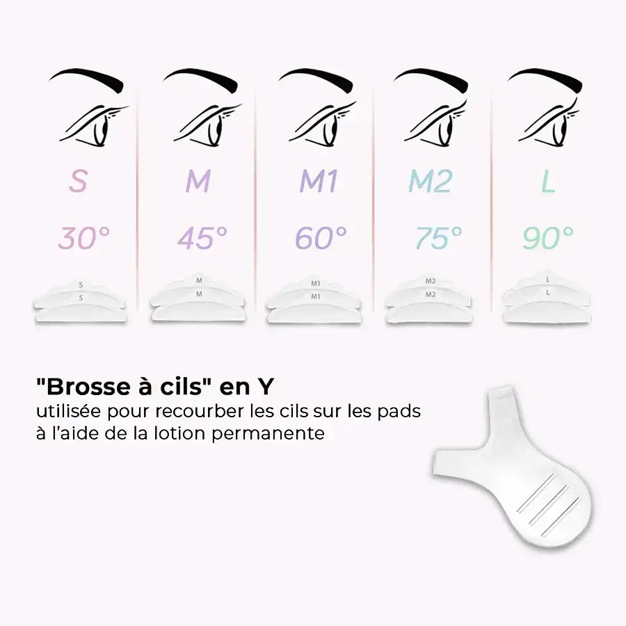 Différentes tailles des brosses à cils en Y